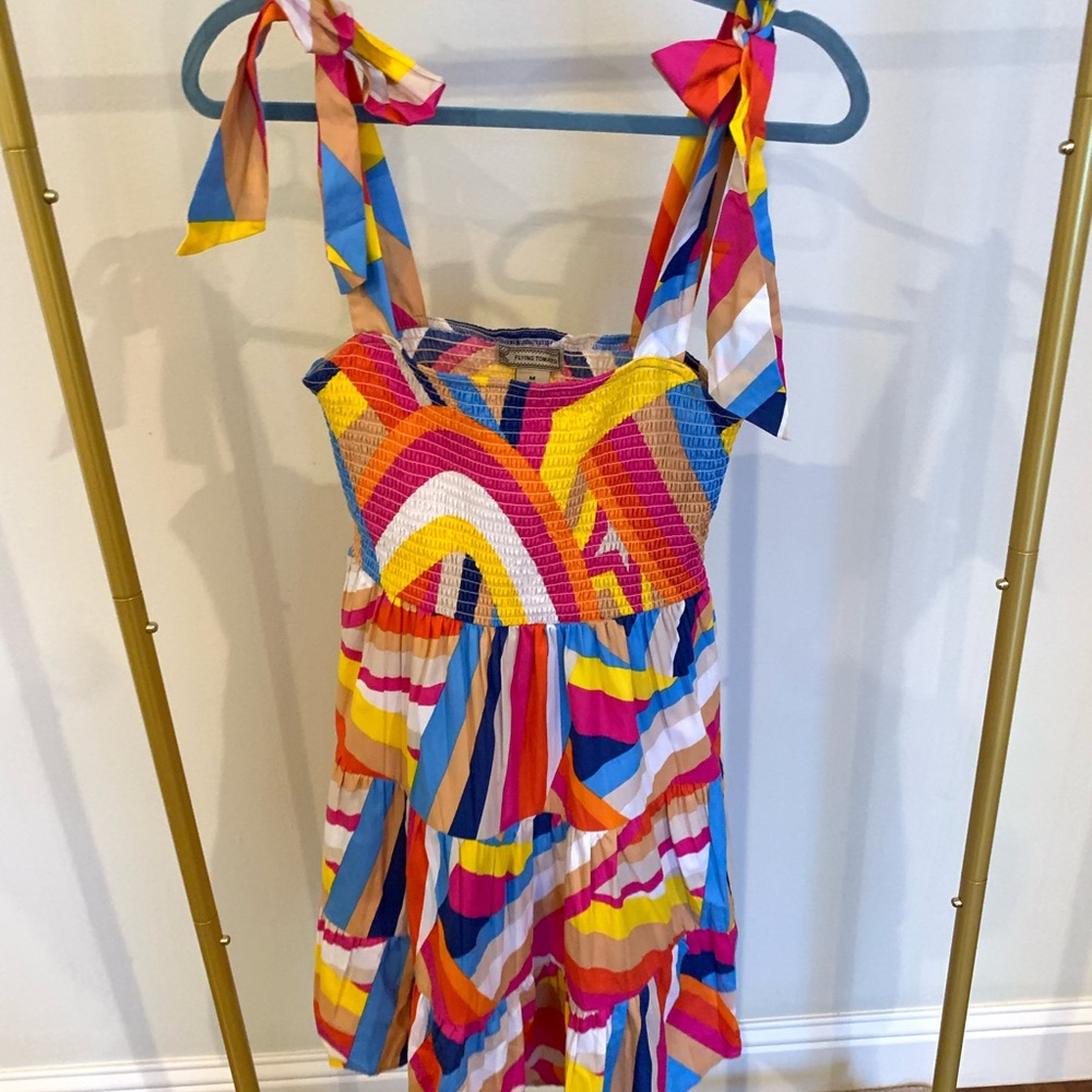 SMOCKED PRINT DRESS